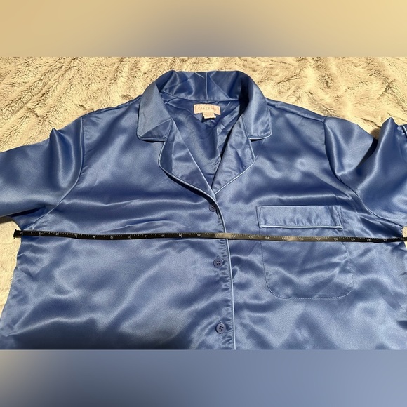 Cabernet Blue Satin Shirt - Picture 3 of 7